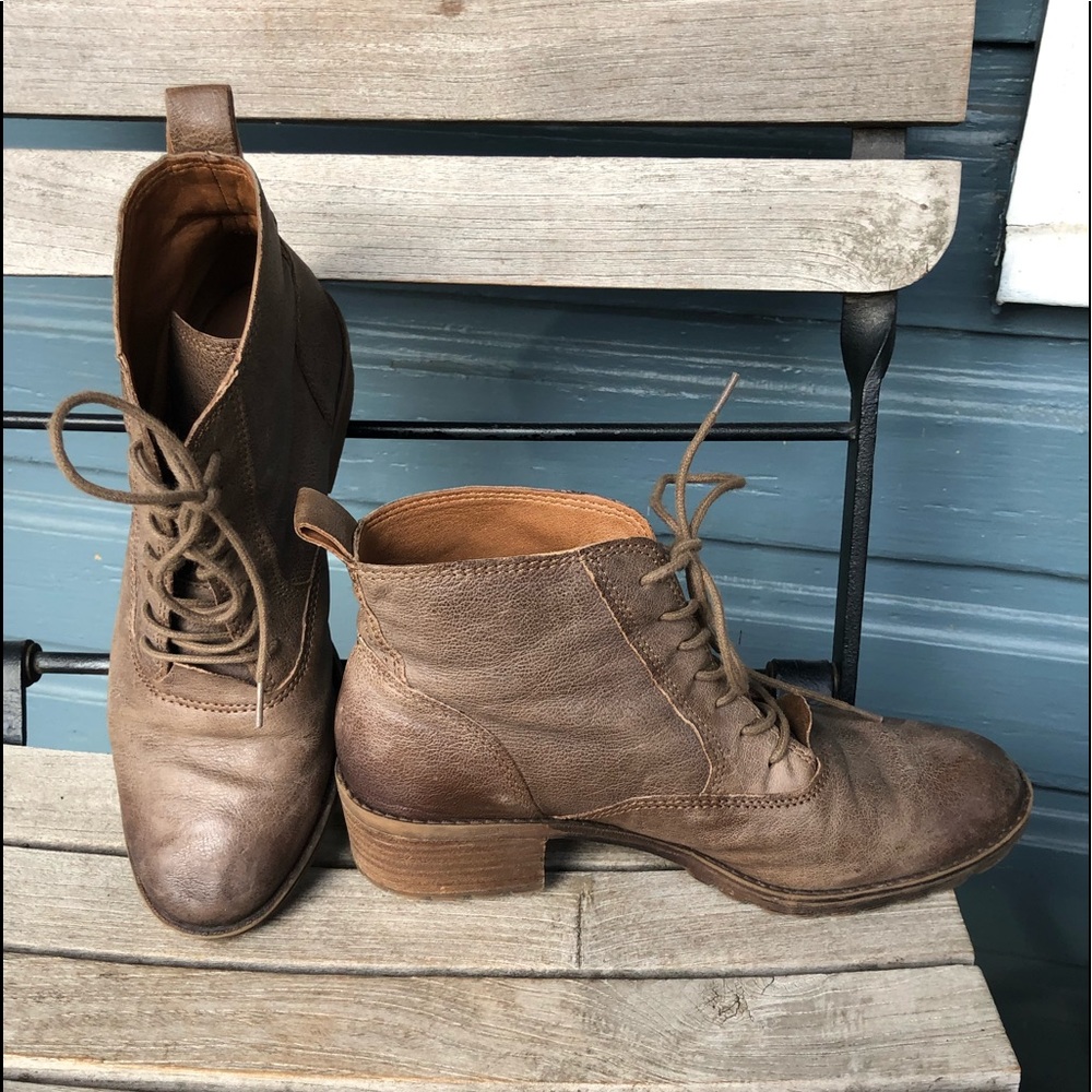 Lucky Brand Leather Ankle Boots